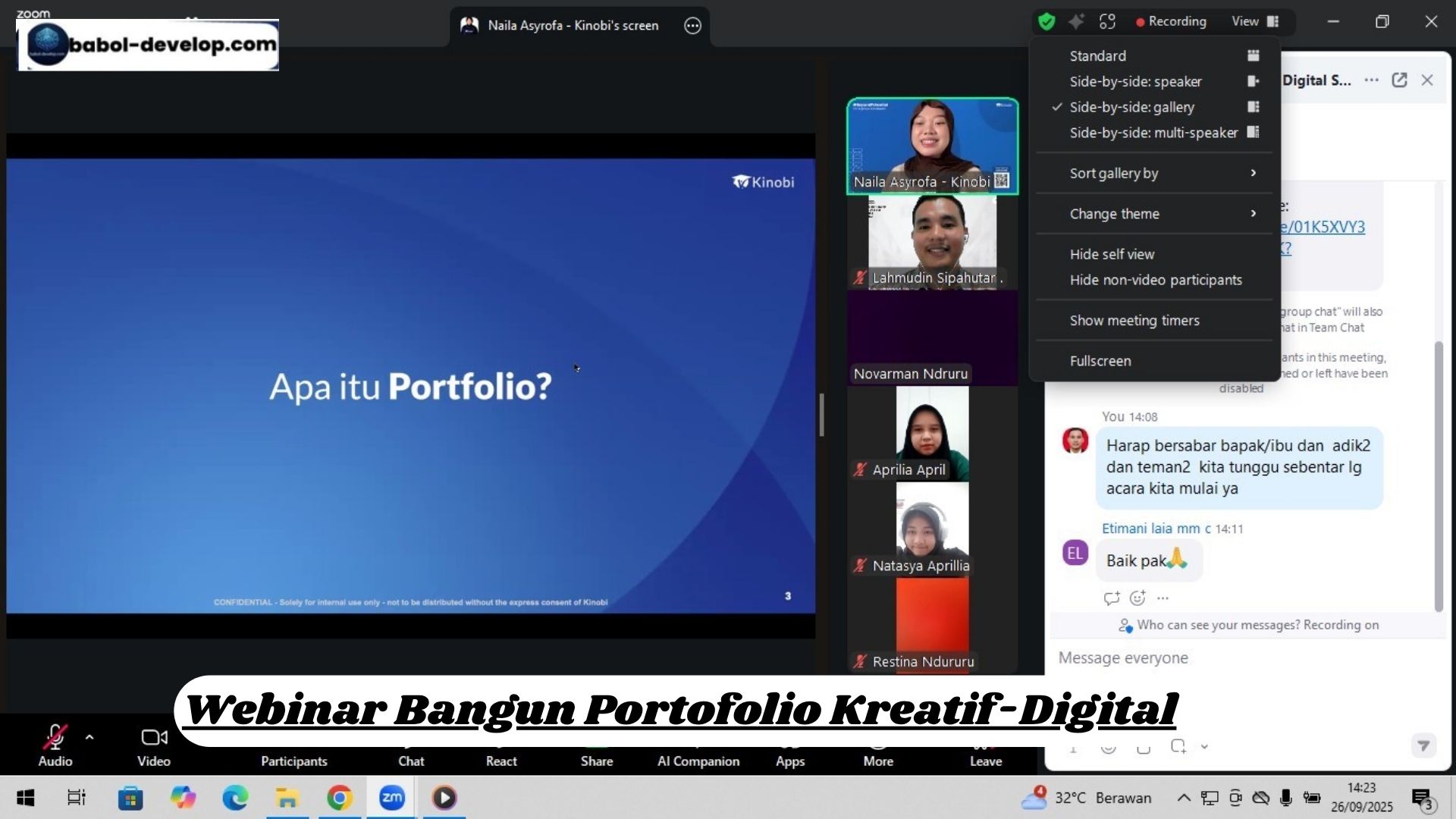 Webinar Bangun Portofolio Kreatif-Digital