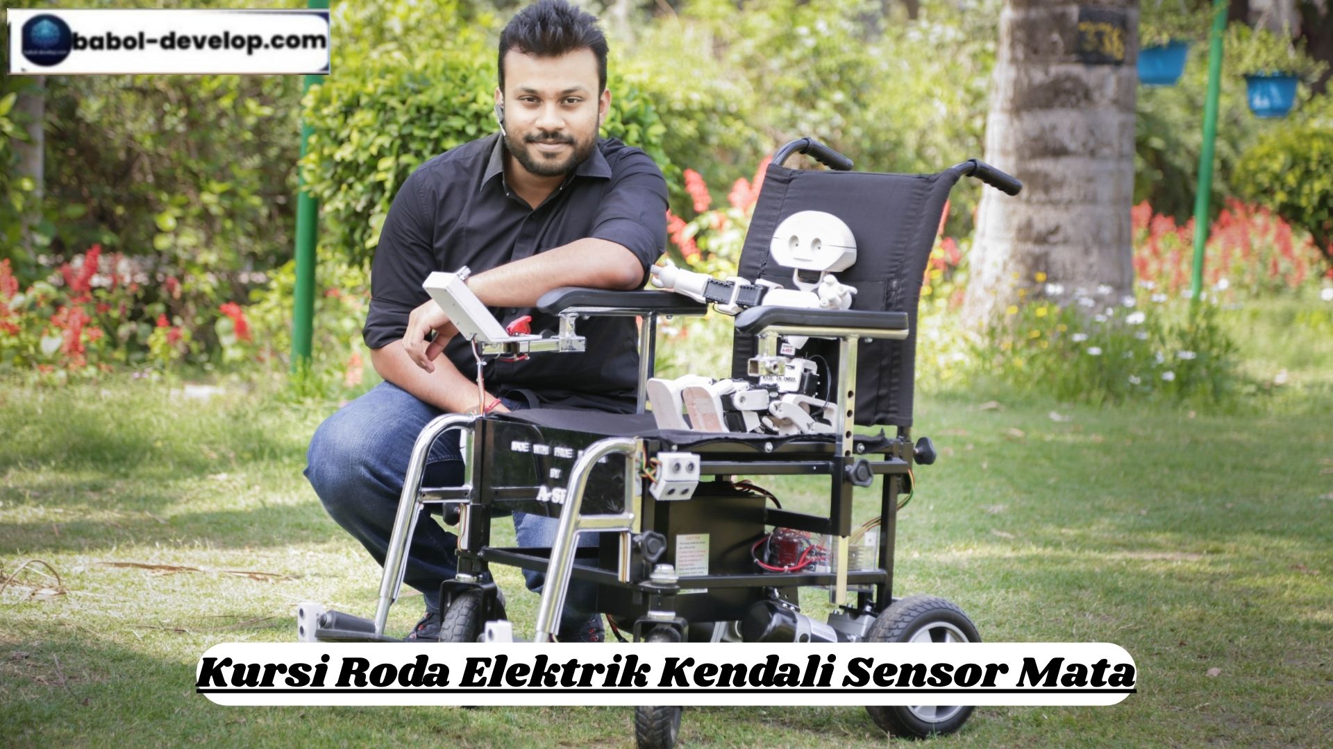 Kursi Roda Elektrik Kendali Sensor Mata
